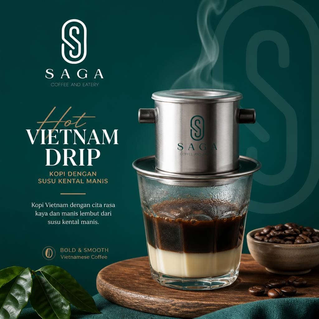 Hot Vietnam Drip menu Saga Coffee House